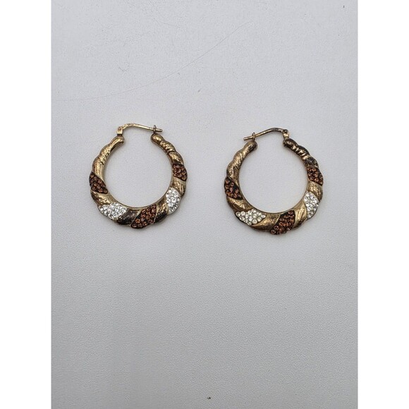 .925 Jordan Mom Hoop Pierced Earrings 1" - Picture 1 of 6